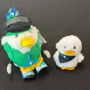 Aflac 2013 Macy's Holiday Skiing Duck Plush with Mini Talking Duck